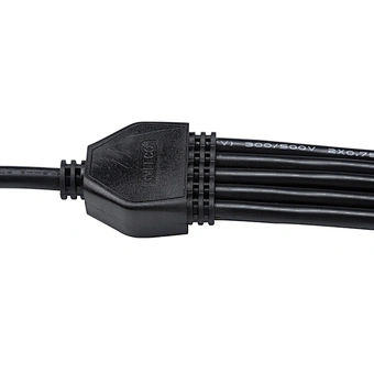 Y type female dc  power 1in 4 out waterproof  led connector