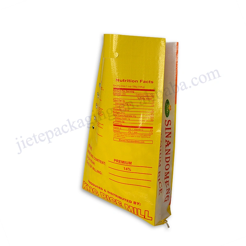 White plastic packaging sack 10 kg pp woven rice bag export Singapore