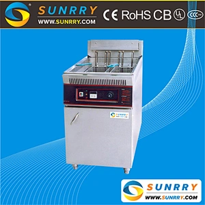Smokeless electric floor type donut fryer 44 liters commercial donut fryer (SY-FF44 SUNRRY)