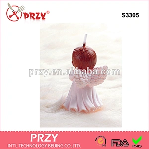 S3305 3D pray angel boy and girl silicone handmade soap molds angel silicone candle molds