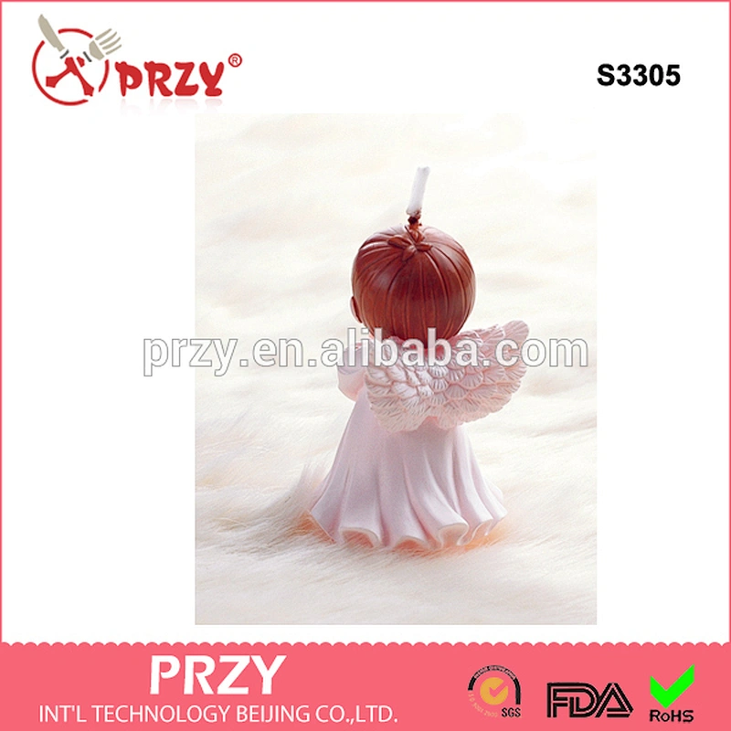 S3305 3D pray angel boy and girl silicone handmade soap molds angel silicone candle molds