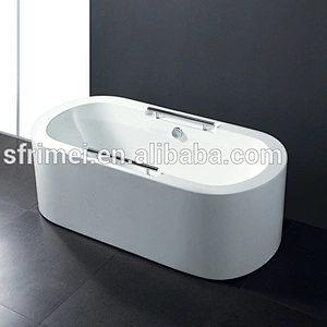China Manufacture Cheap Price Clear Acrylic Soaking Bathtub Oval Modern Bathtub