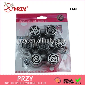 T145 7 Pcs Stainless steel Pastry icing nozzles Cake Decorating Set