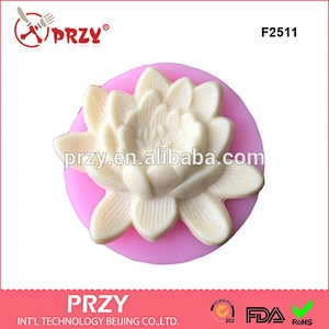 F2511 lotus flower fondant silicone mold,classic cake decorating mold