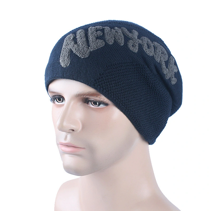 Solid Male Beanies Women Hats Casual Polyester Men's Hats Knit Knitted Hats