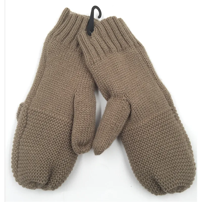 long fingerless gloves/women winter thick knit mittens