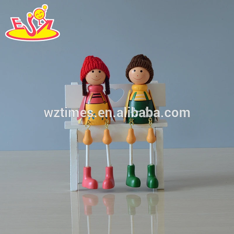 2018 New design wooden kid's mini doll lovely wooden kid's mini doll small wooden kid's mini doll W02A157