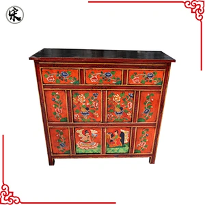 beijing factory price solid wood antique tibetan furniture