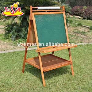 2018 Großhandel Kinder aus Holz doppelseitig Leichtigkeit tragbare Kinder aus Holz doppelseitige Staffelei beste Holz doppelseitige Staffelei W12B104