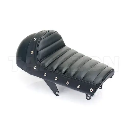 Vintage retro hump style motorcycle cafe racer leather seat