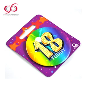 2018 New Arrival free button badge guangzhou round badge with logo