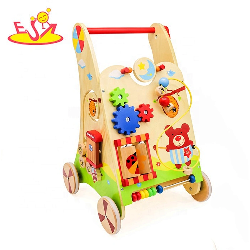 2019 Ready to Ship educational wooden activity walker toy for toddlers W16E034