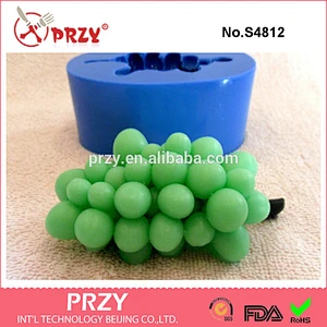 S4812 high quality grape silicone molded with low price fruit grape mould