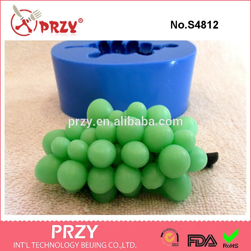 S4812 high quality grape silicone molded with low price fruit grape mould