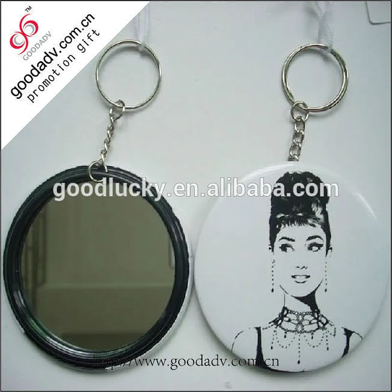 characteristic promotion gifts Tinplate mirror key chain