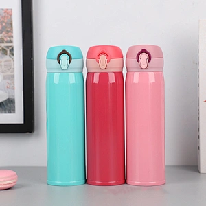 Promotional in-stock 304 SS Vacuum Cup 500ml High Quality Vacuum Flask Customized Logo Company Gift