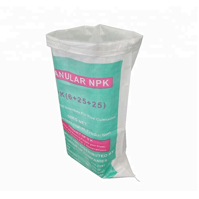White color pp woven 25kg fertilizer packaging bag, organic plastic bag for fertilizer,25kg bag dimension
