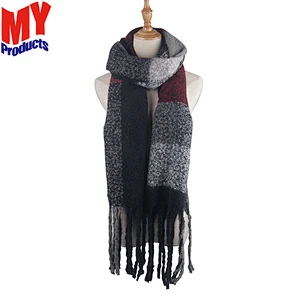 Fashion silk scarf winter scarves cable knit yellow scarf tudung