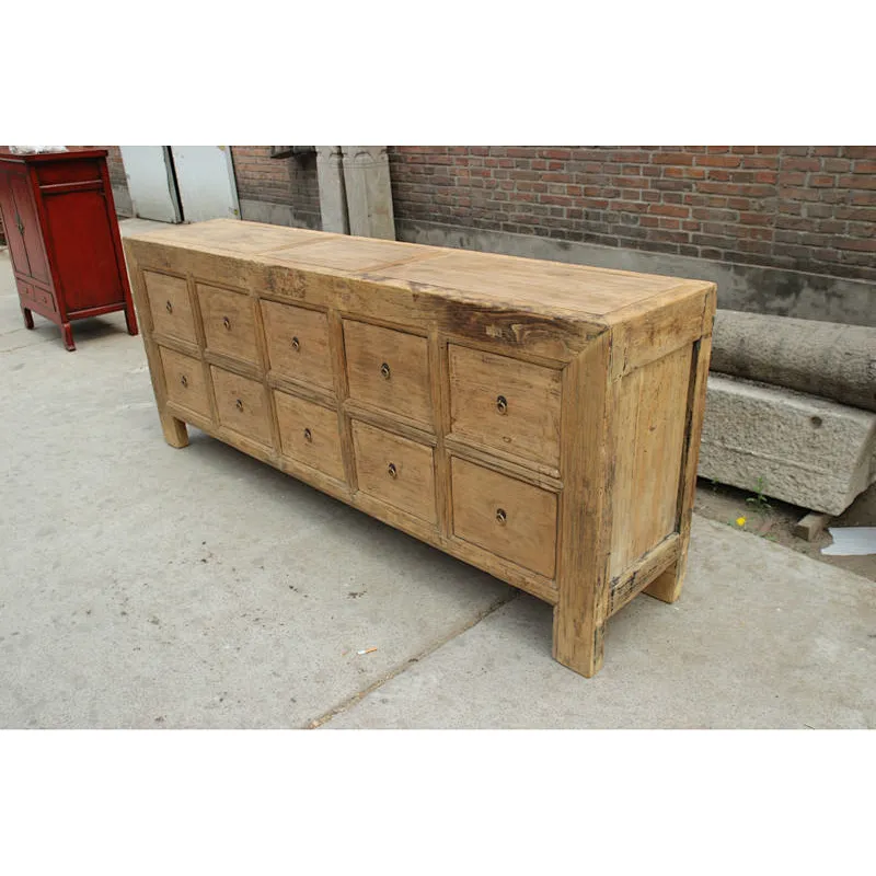 Rustic wood antique furniture/sideboard cabinet