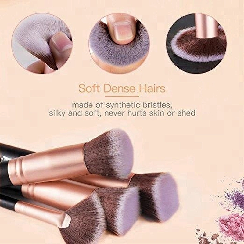16 Pc private label cosmetic makeup brush set