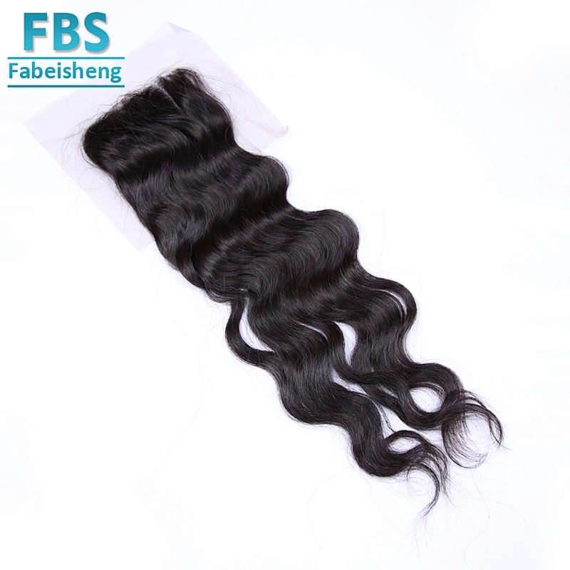 2018 FBS high quality natural black color Brazilian 4*4 lace closure