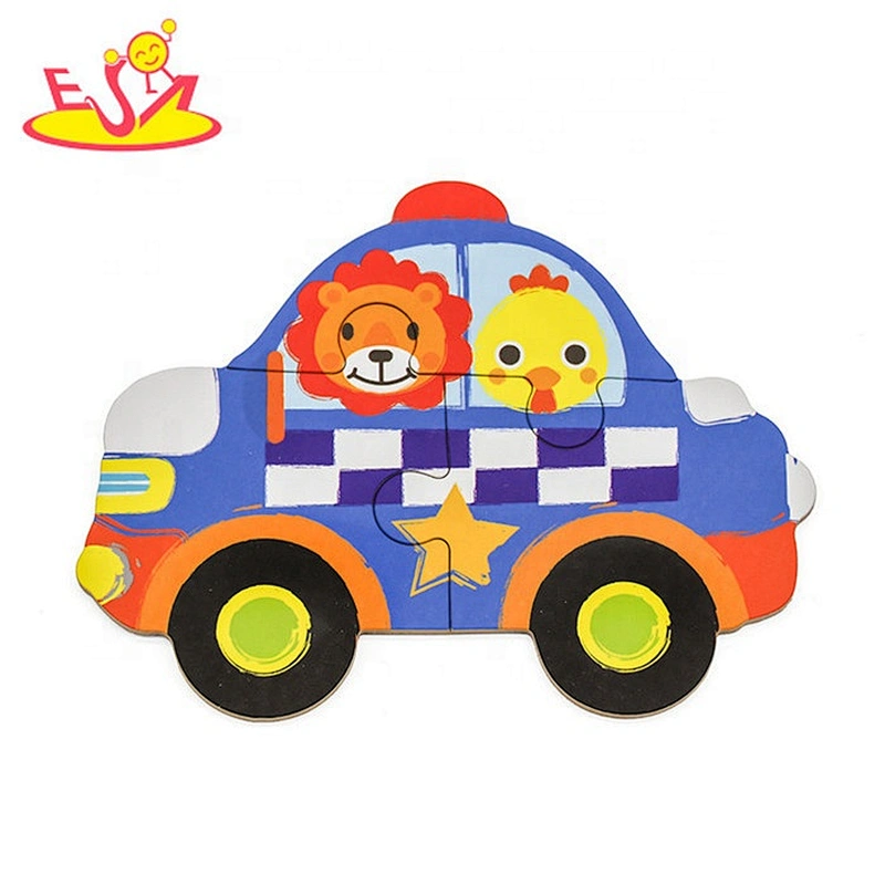 2019 New hottest 6 pattern wooden car jigsaw puzzles for children W14N010