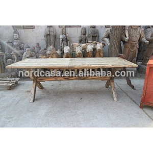 solid wood natural color rustic furniture dining table