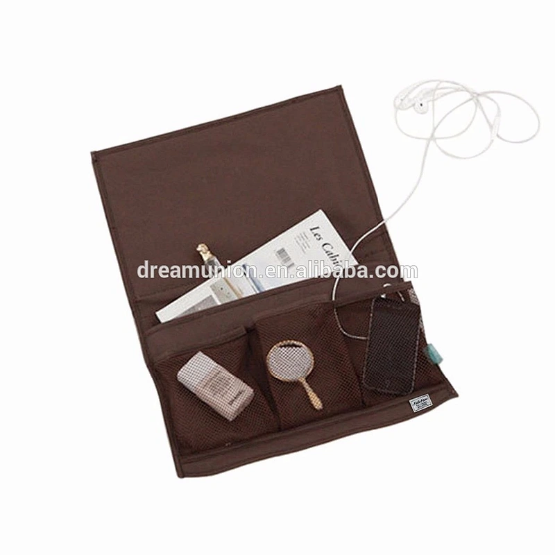 Home Bedside Pocket Bed Organizer Hanging Bag Phone Holder Book Magazine Storage