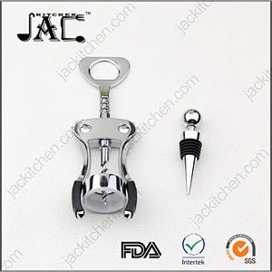 Hot Selling Stainless Steel Luxury Wine Stopper Corkscrew Set