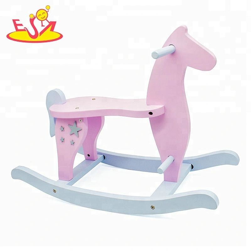 New arrival baby lovely wooden rocking horse toy for wholesale W16D118B