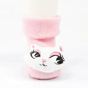 Oem Custom newborn cotton ankle socks non slip infant rubber sole toddler Socks baby cute kids