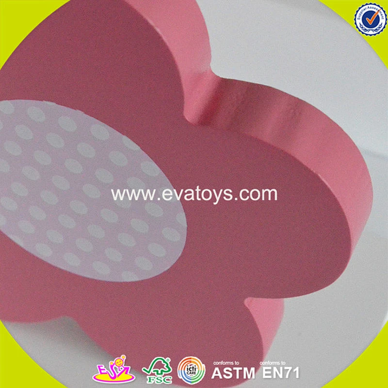 wholesale colorful children wooden flower bookend popular baby wooden flower bookend W08D052B