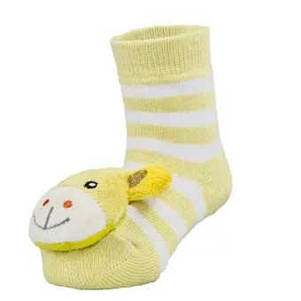 3d cartoon animal head doll baby cute socks