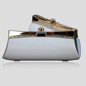 Unique fashion white day clutch evening bag G20056