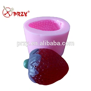 S4836 trawberry shape soap molds chocolate mould fruit silicone molds decorating cake mold