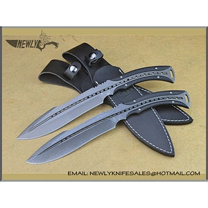 Good Quality G10 Handle Granite-wash Blade D2 Steel Tactical Knife Rescue Cutter