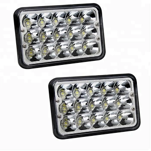 Lightech DOT Truck 45W LED Work Light Red Blue White Yellow Square Angle Eye 4X6 led headlight