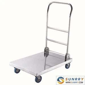 New Style Round Stainless Steel Meat Cart And Mobile Food Cart Price With Four Wheels