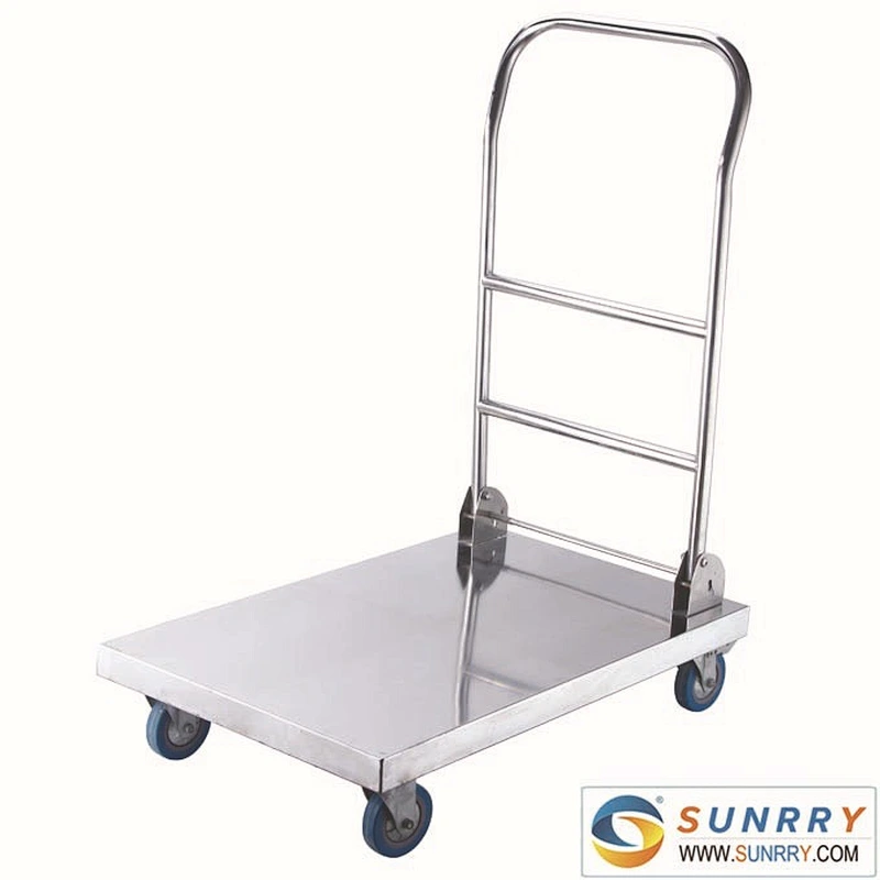 New Style Round Stainless Steel Meat Cart And Mobile Food Cart Price With Four Wheels