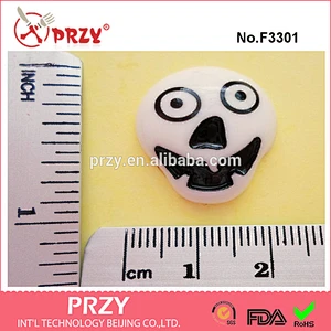 F3301 Skull Halloween cake mold Polymer Clay Sculpey Wax Soap Fondant Cabochon