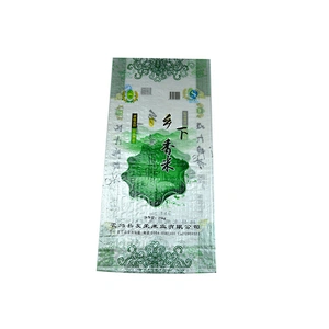Proper price agricultural use transparent plastic material pp woven rice bags 25kg