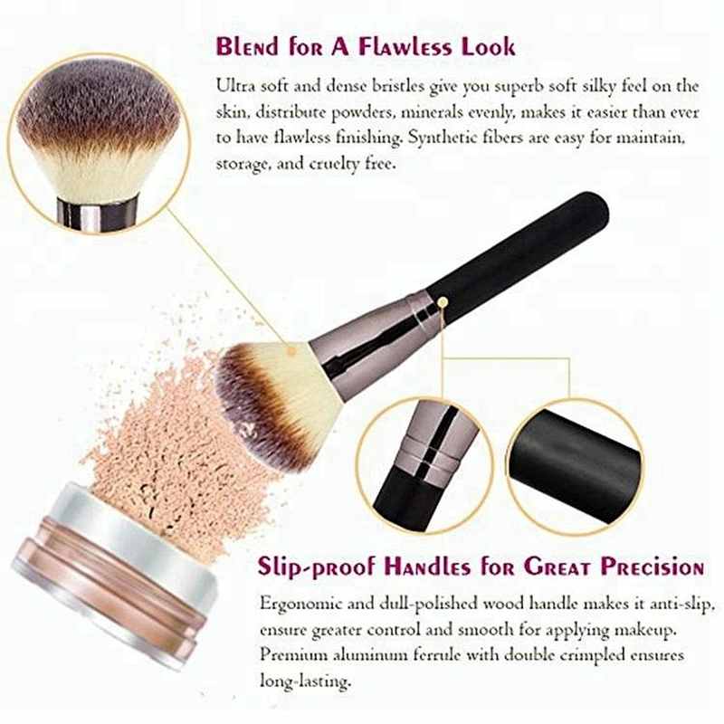 Cosmetics private label cushion liquid makeup powder stick cream plastic foundation makeup brush set