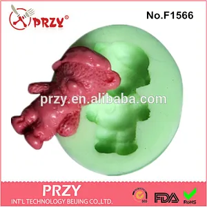 2015 hotsale single bear cake decor silicone cake mold