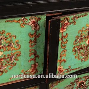 Chinese Antique furniture solid wood painted sideboard cabinet