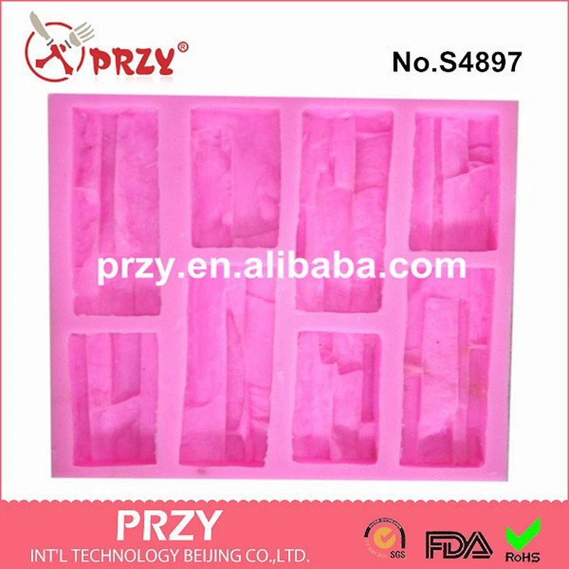 Model S4897 Cultural stone 3d silicone decorative mold for soap