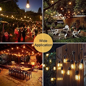 Holiday Lighting 10m Light Chain with Globe Bulbs Outdoor LED String Lights