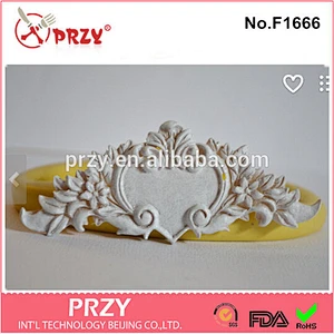F1666 Hot sale Eco-friendly silicone flower mirror cake/fondant/chocolate mold