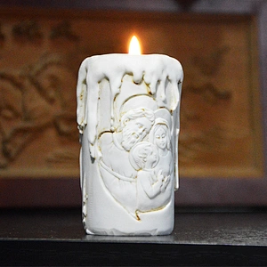 S9084 silicone mold candle molds Catholic holy family of three handmade candle shape holder mould aroma stone molds