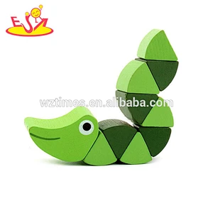 2018 wholesale children wooden caterpillar toy cheap baby wooden caterpillar toy interesting kids wooden caterpillar toy W14I032
