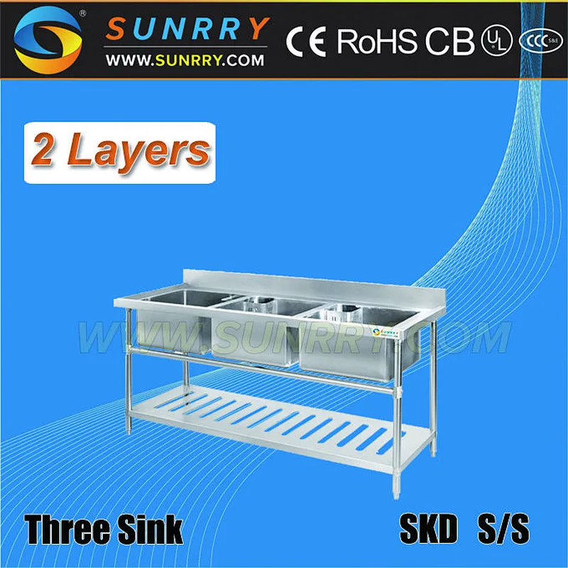 Commercial Cheap Stainless Steel Countertop Kitchen Sinks